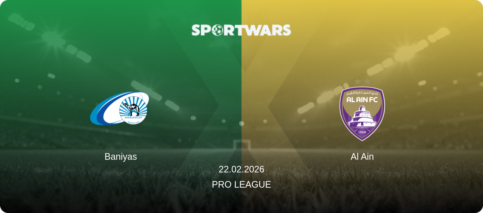 Baniyas — Al Ain, 22.02.2026 — Pro League (match preview)