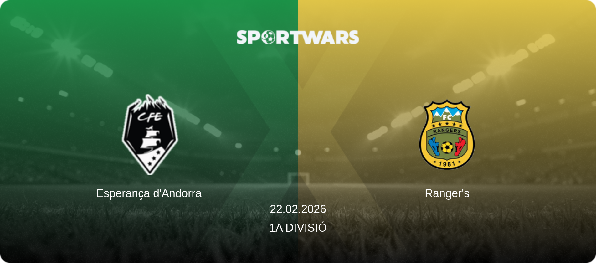 Esperança d'Andorra — Ranger's, 22.02.2026 — 1a Divisió (match preview)