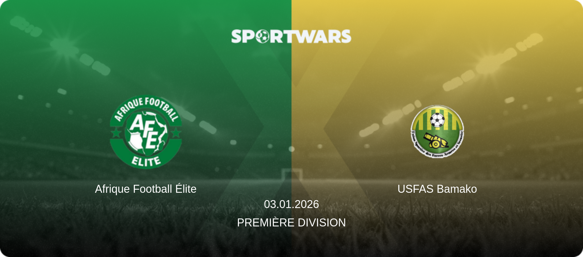 Afrique Football Élite — USFAS Bamako, 03.01.2026 — Première Division (match preview)
