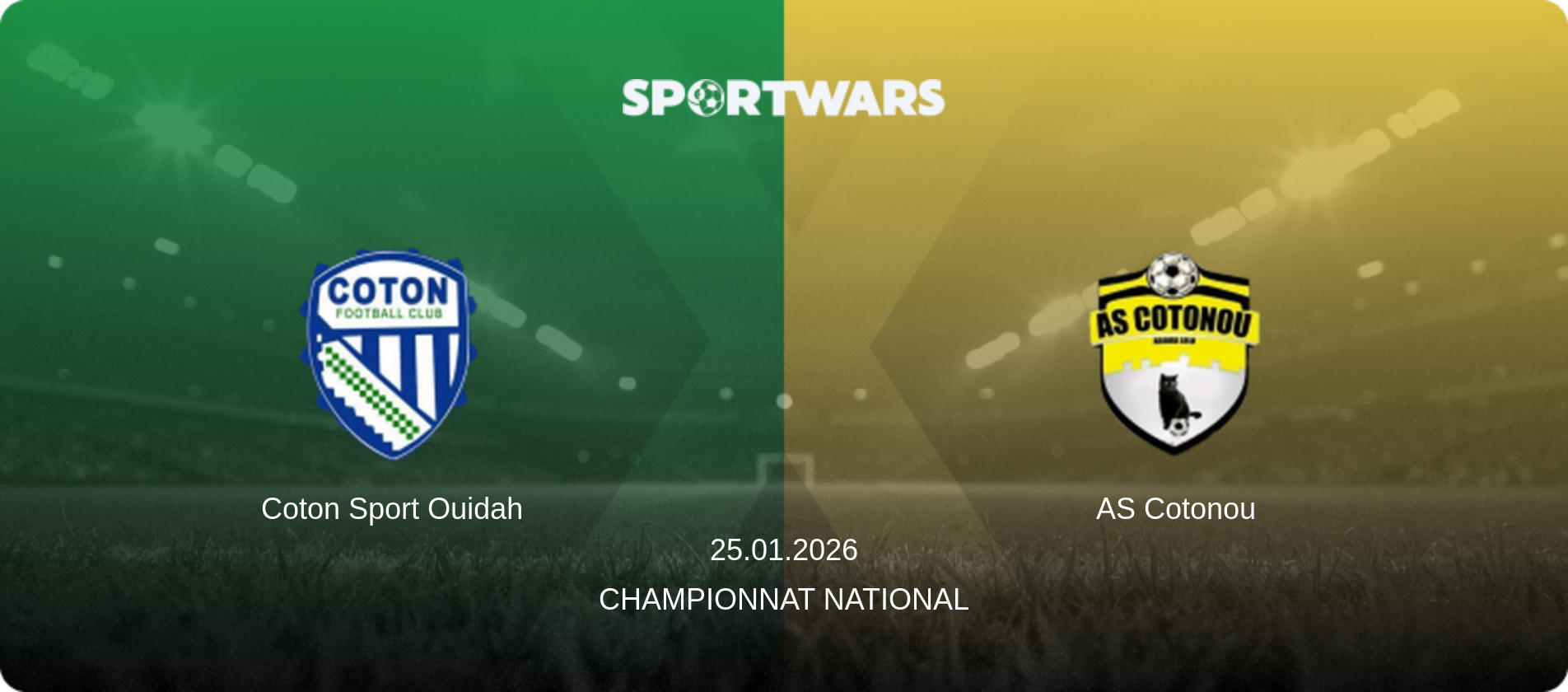 Coton Sport Ouidah — AS Cotonou, 25.01.2026 — Championnat National (match preview)
