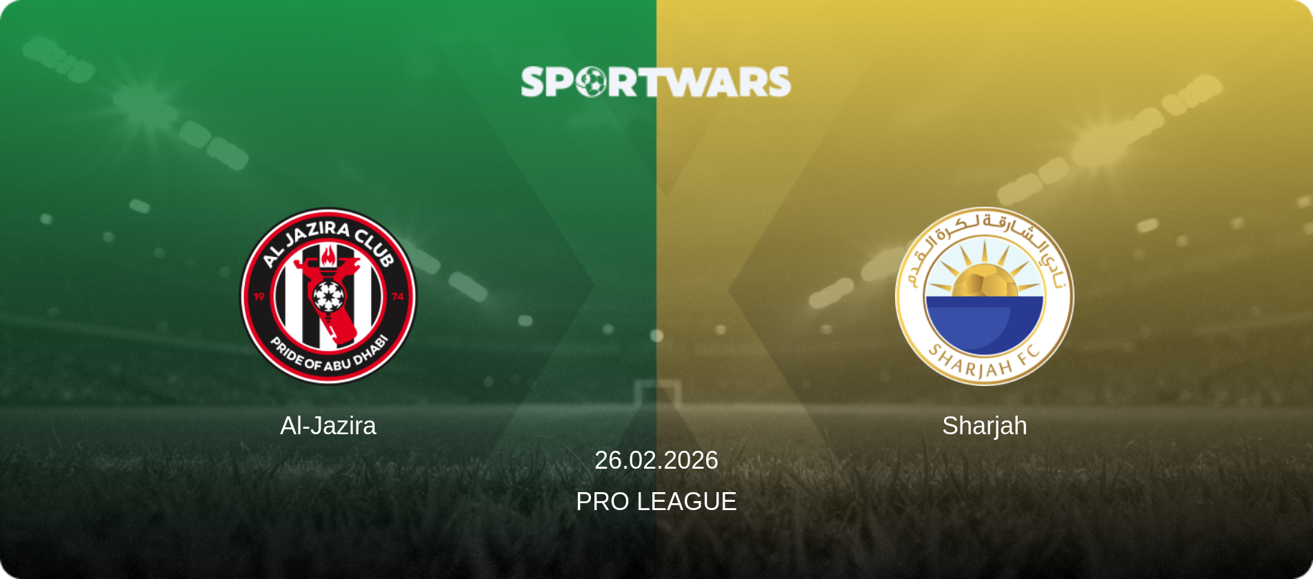 Al-Jazira — Sharjah, 26.02.2026 — Pro League (match preview)