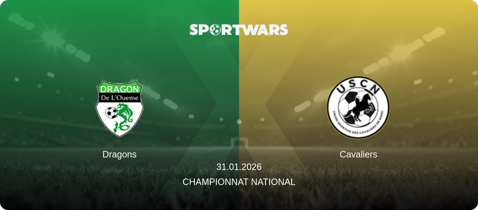 Dragons — Cavaliers, 31.01.2026 — Championnat National (match preview)