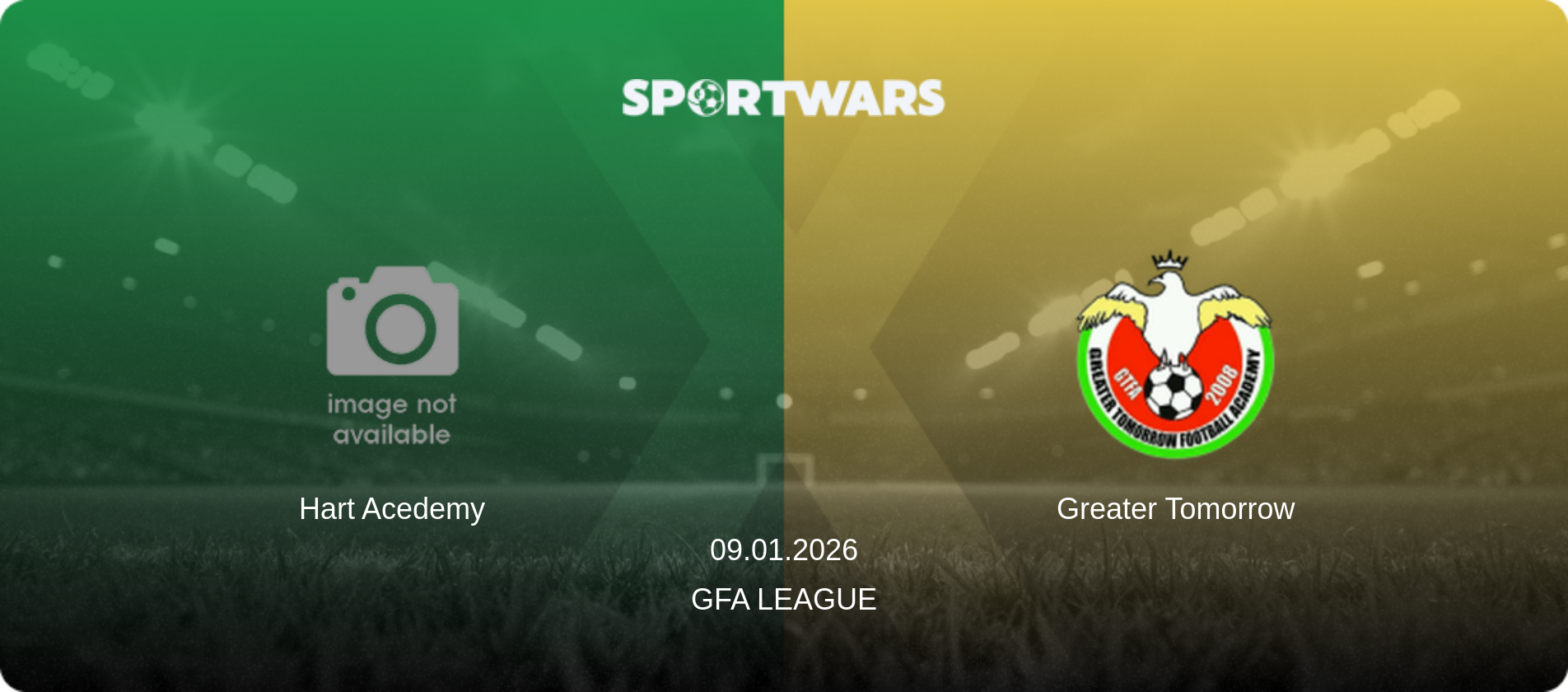 Hart Acedemy — Greater Tomorrow, 09.01.2026 — GFA League (match preview)