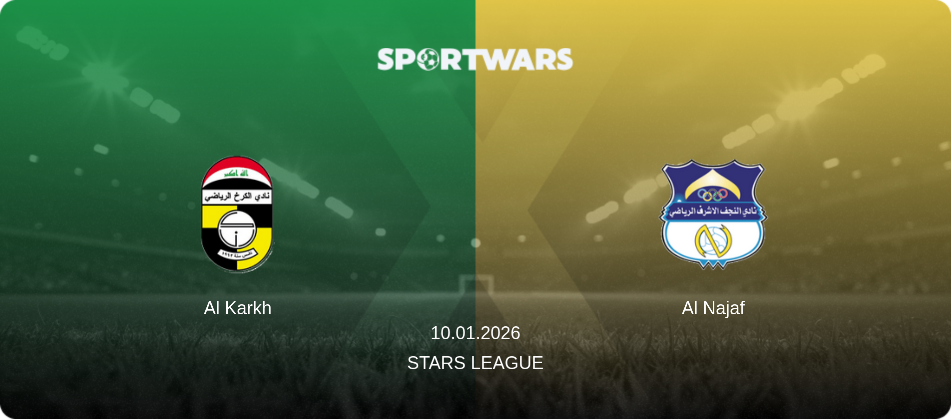 Al Karkh — Al Najaf, 10.01.2026 — Stars League (match preview)