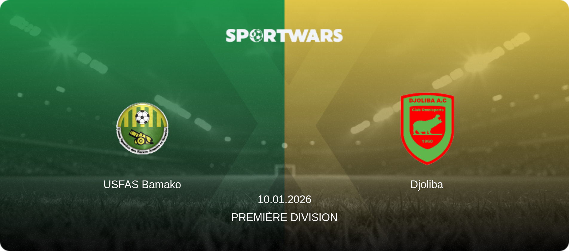 USFAS Bamako — Djoliba, 10.01.2026 — Première Division (match preview)