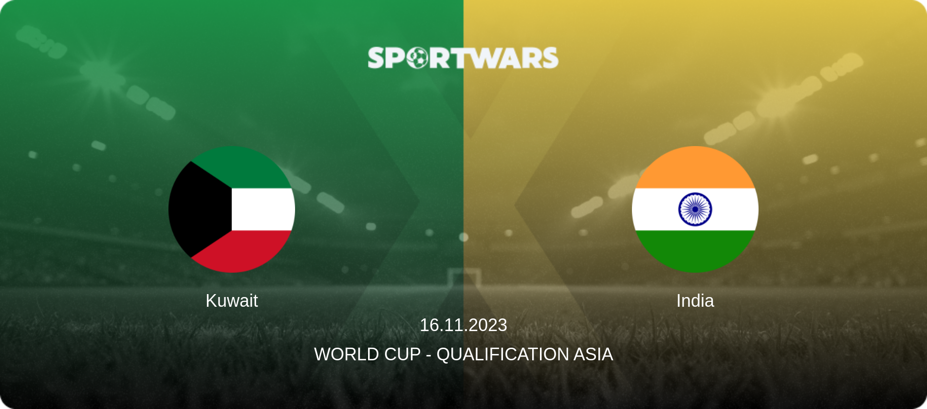 Kuwait — India, 16.11.2023 — World Cup - Qualification Asia (match preview)