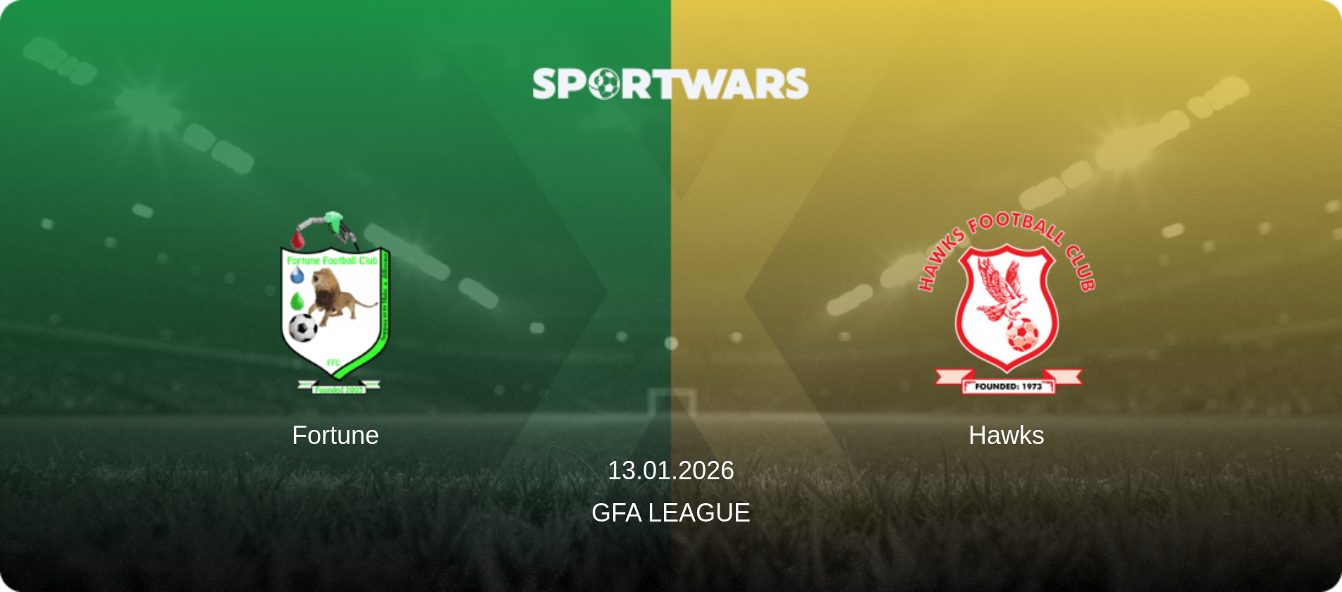 Fortune — Hawks, 13.01.2026 — GFA League (match preview)