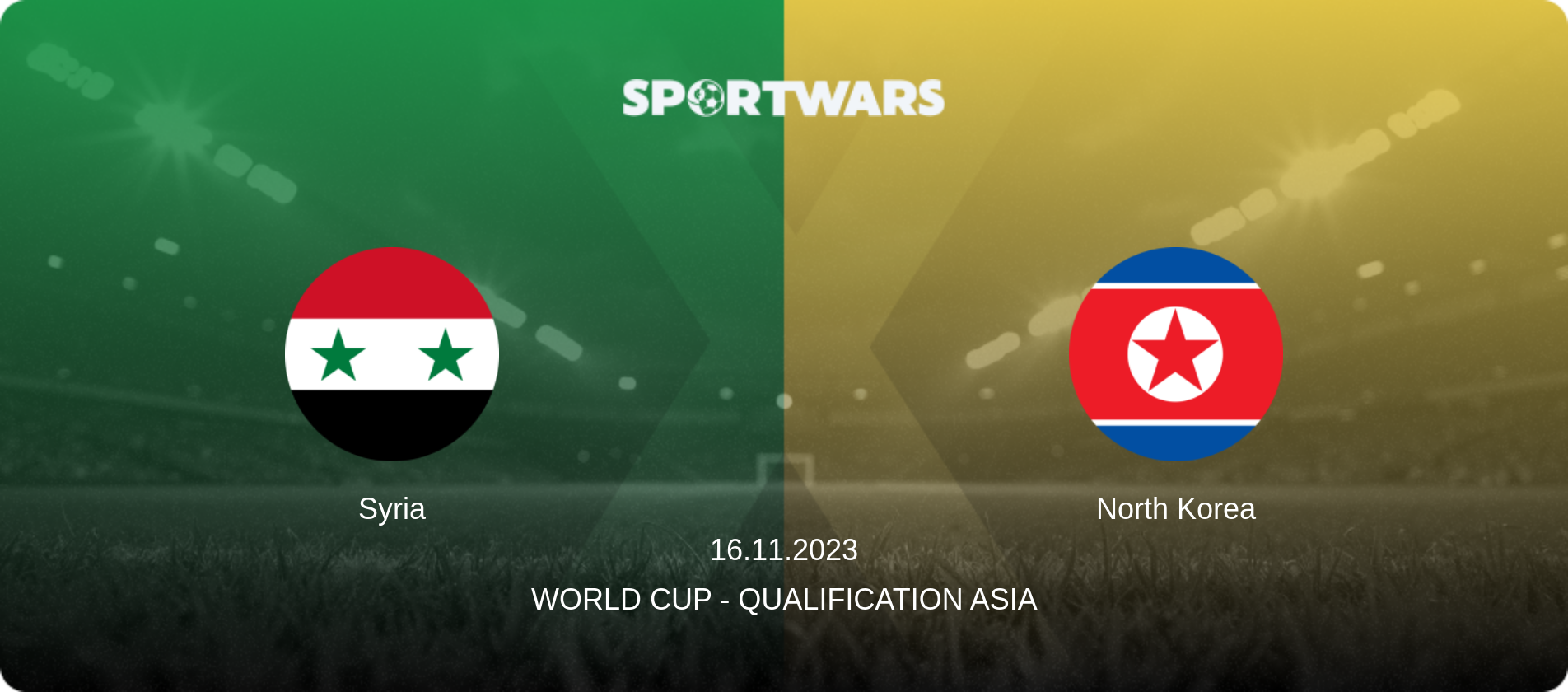 Syria — North Korea, 16.11.2023 — World Cup - Qualification Asia (match preview)