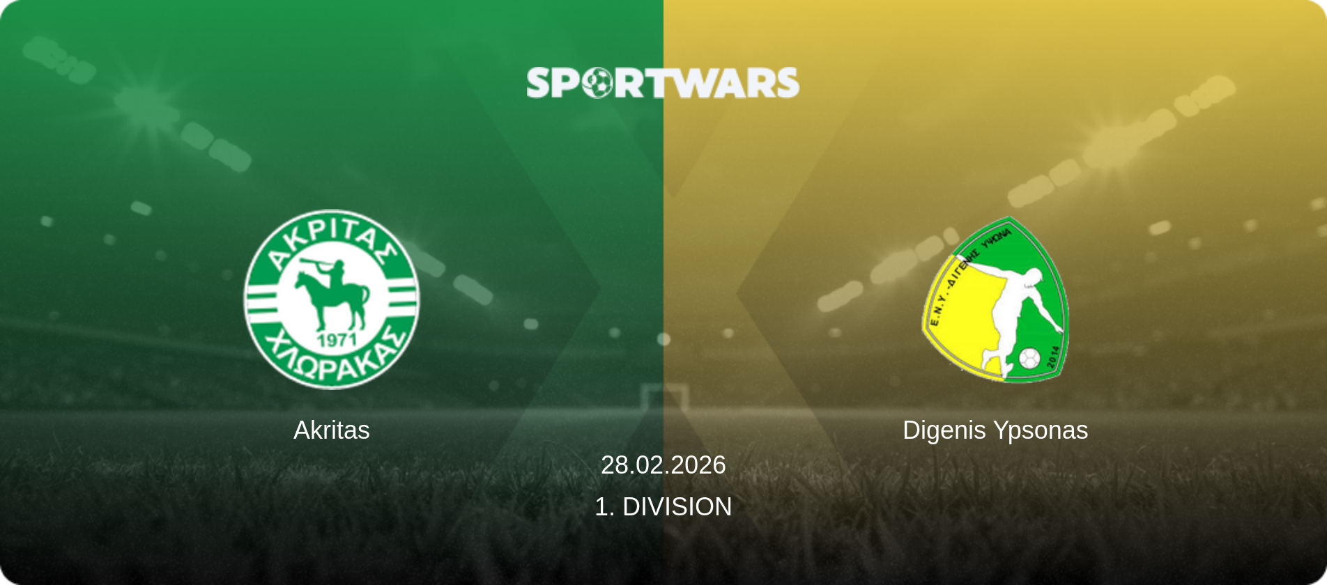 Akritas — Digenis Ypsonas, 28.02.2026 — 1. Division (match preview)