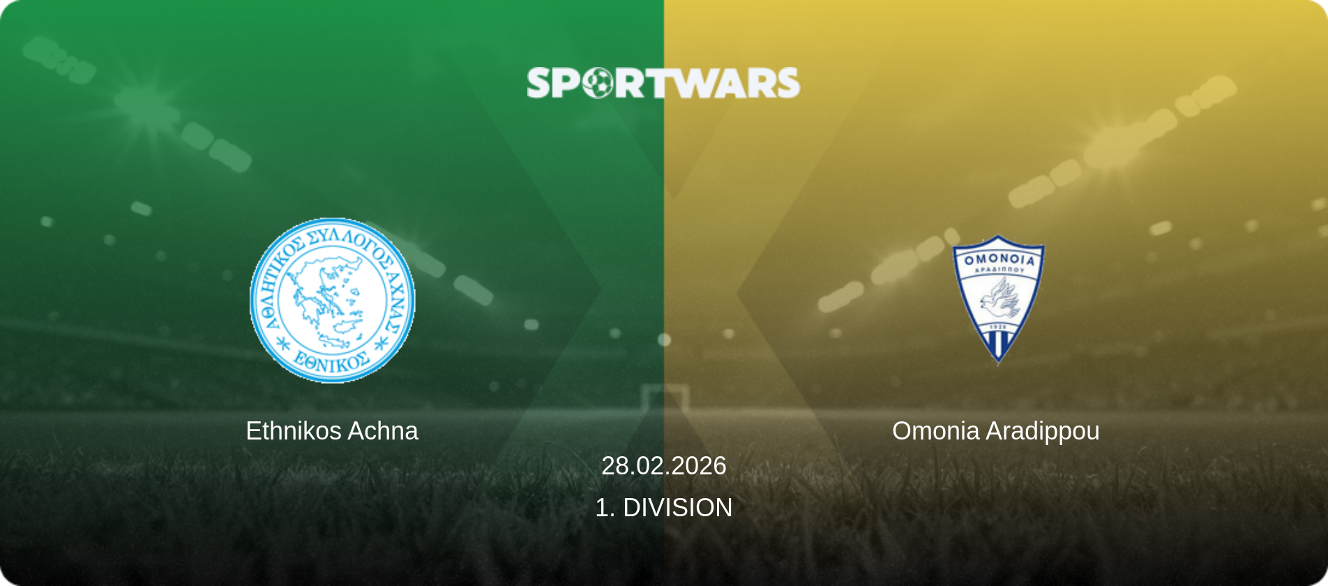 Ethnikos Achna — Omonia Aradippou, 28.02.2026 — 1. Division (match preview)