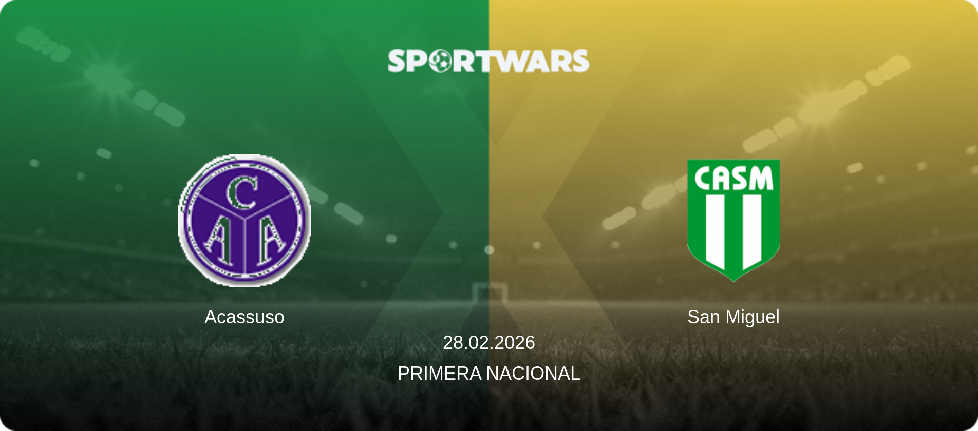 Acassuso — San Miguel, 28.02.2026 — Primera Nacional (match preview)