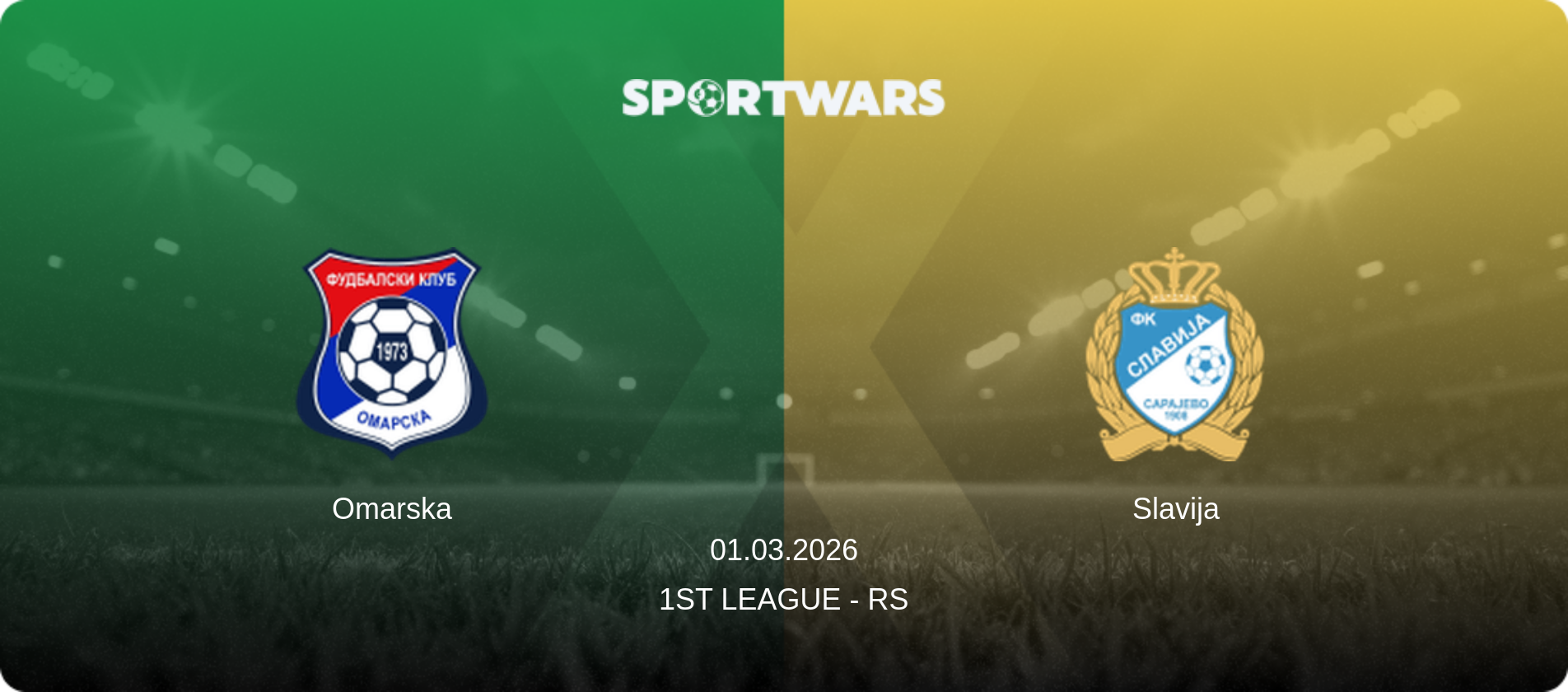 Omarska — Slavija, 01.03.2026 — 1st League - RS (match preview)