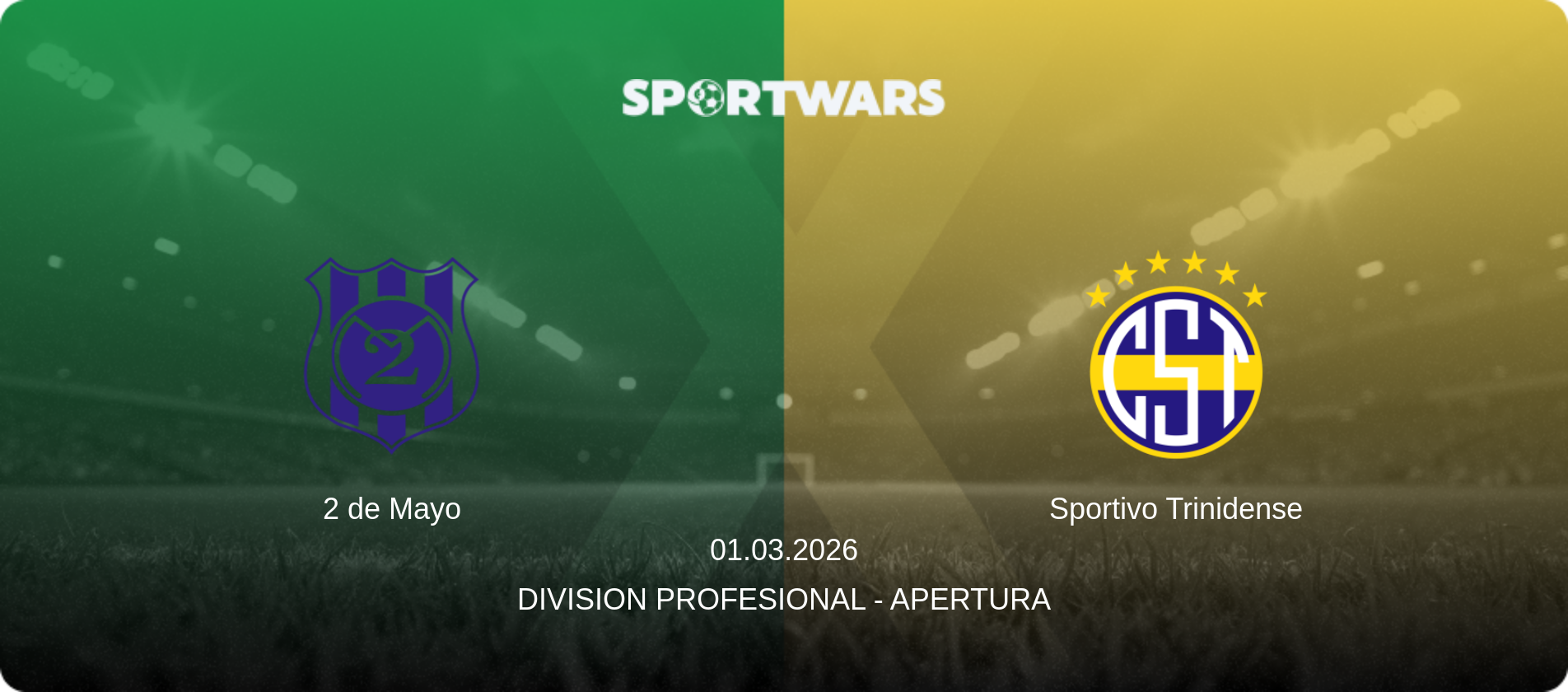 2 de Mayo — Sportivo Trinidense, 01.03.2026 — Division Profesional - Apertura (match preview)
