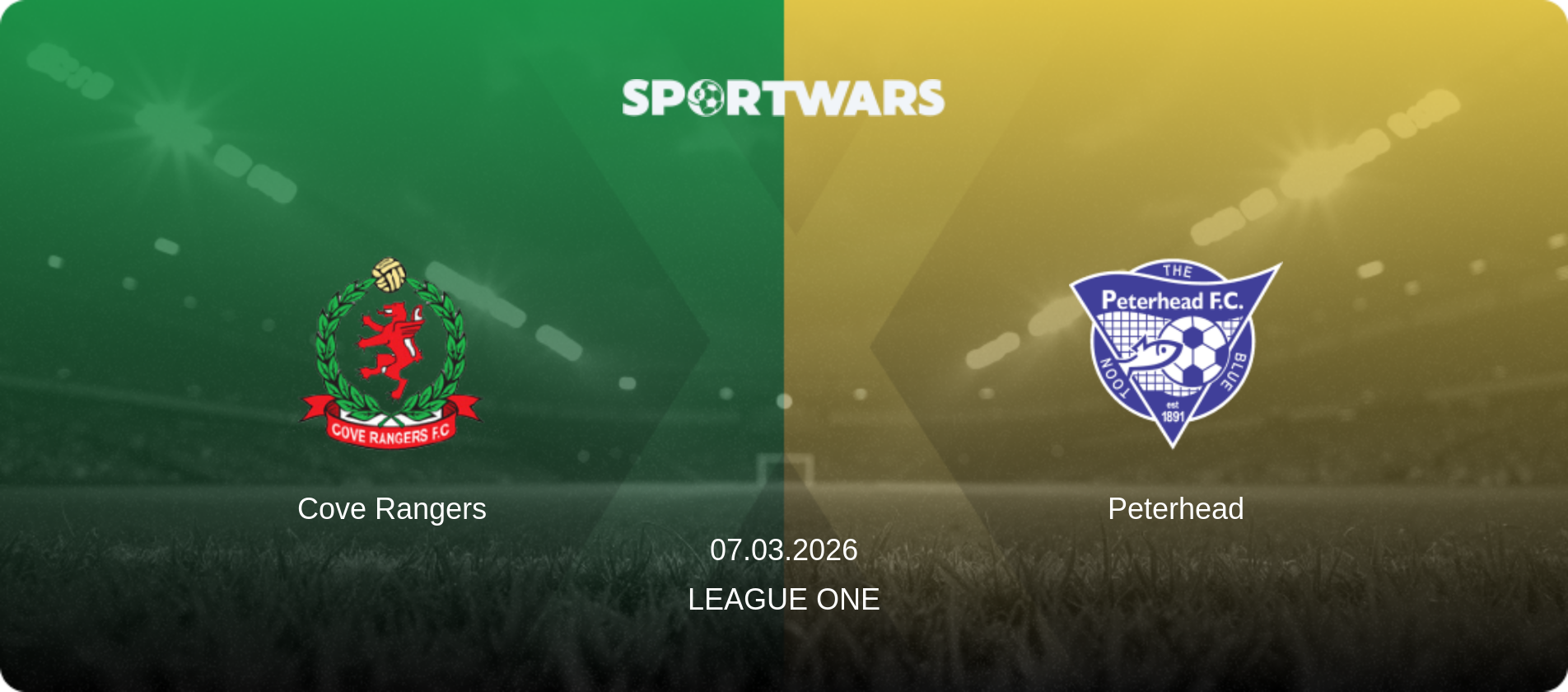 Cove Rangers — Peterhead, 07.03.2026 — League One (match preview)