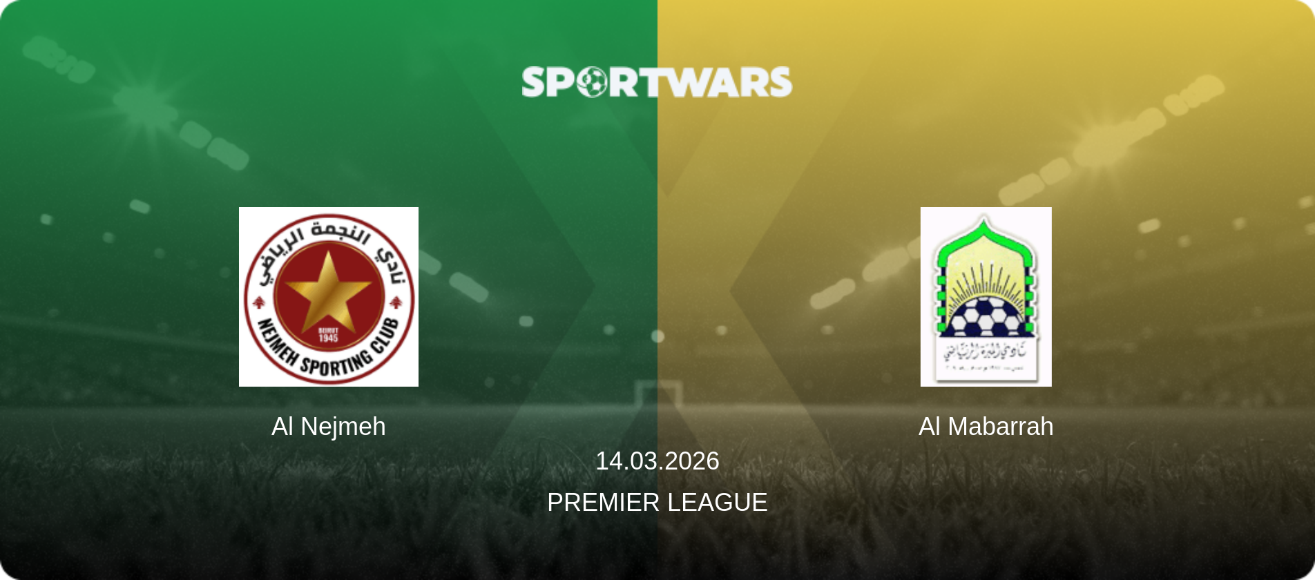Al Nejmeh — Al Mabarrah, 14.03.2026 — Premier League (match preview)