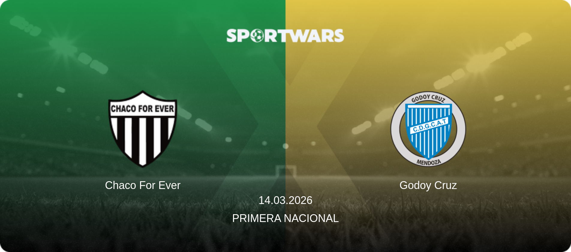 Chaco For Ever — Godoy Cruz, 14.03.2026 — Primera Nacional (match preview)