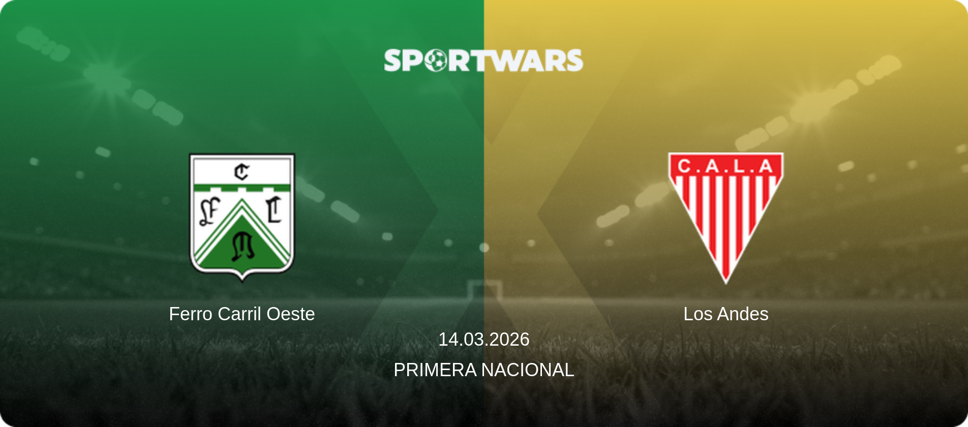 Ferro Carril Oeste — Los Andes, 14.03.2026 — Primera Nacional (match preview)