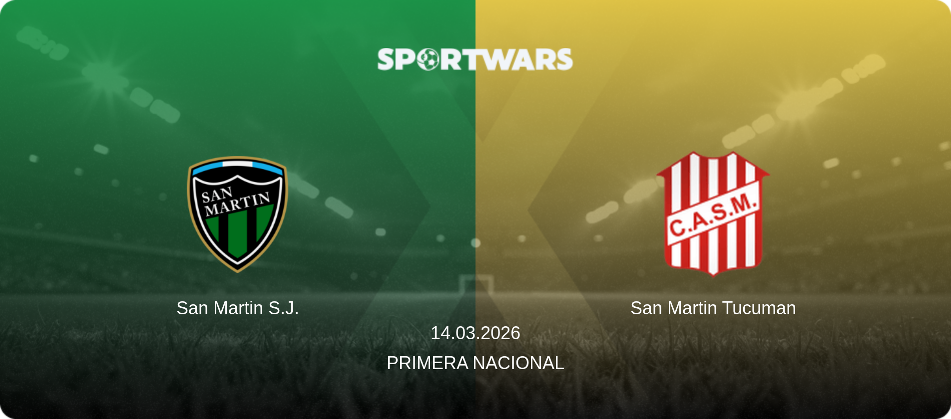 San Martin S.J. — San Martin Tucuman, 14.03.2026 — Primera Nacional (match preview)