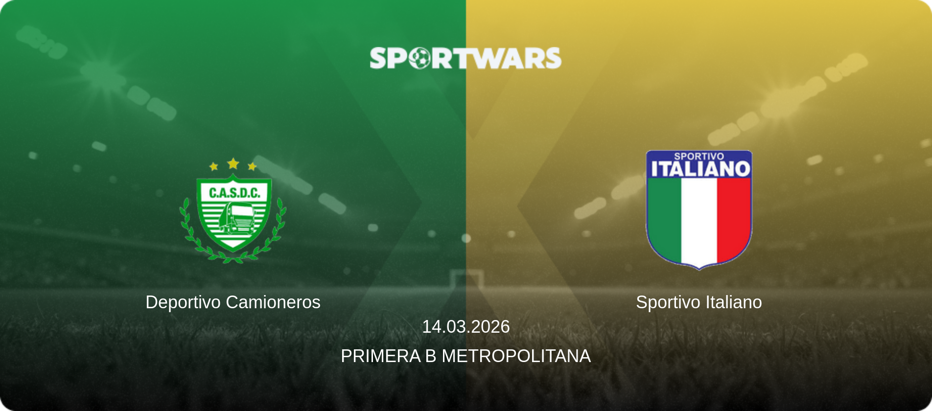 Deportivo Camioneros — Sportivo Italiano, 14.03.2026 — Primera B Metropolitana (match preview)