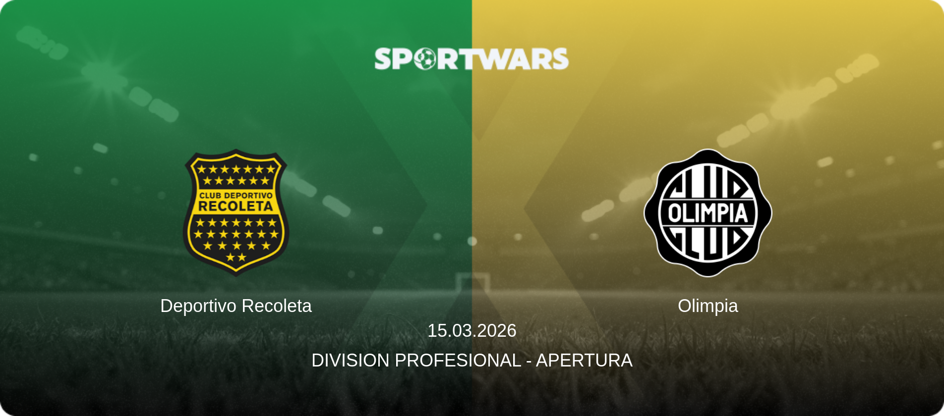 Deportivo Recoleta — Olimpia, 15.03.2026 — Division Profesional - Apertura (match preview)