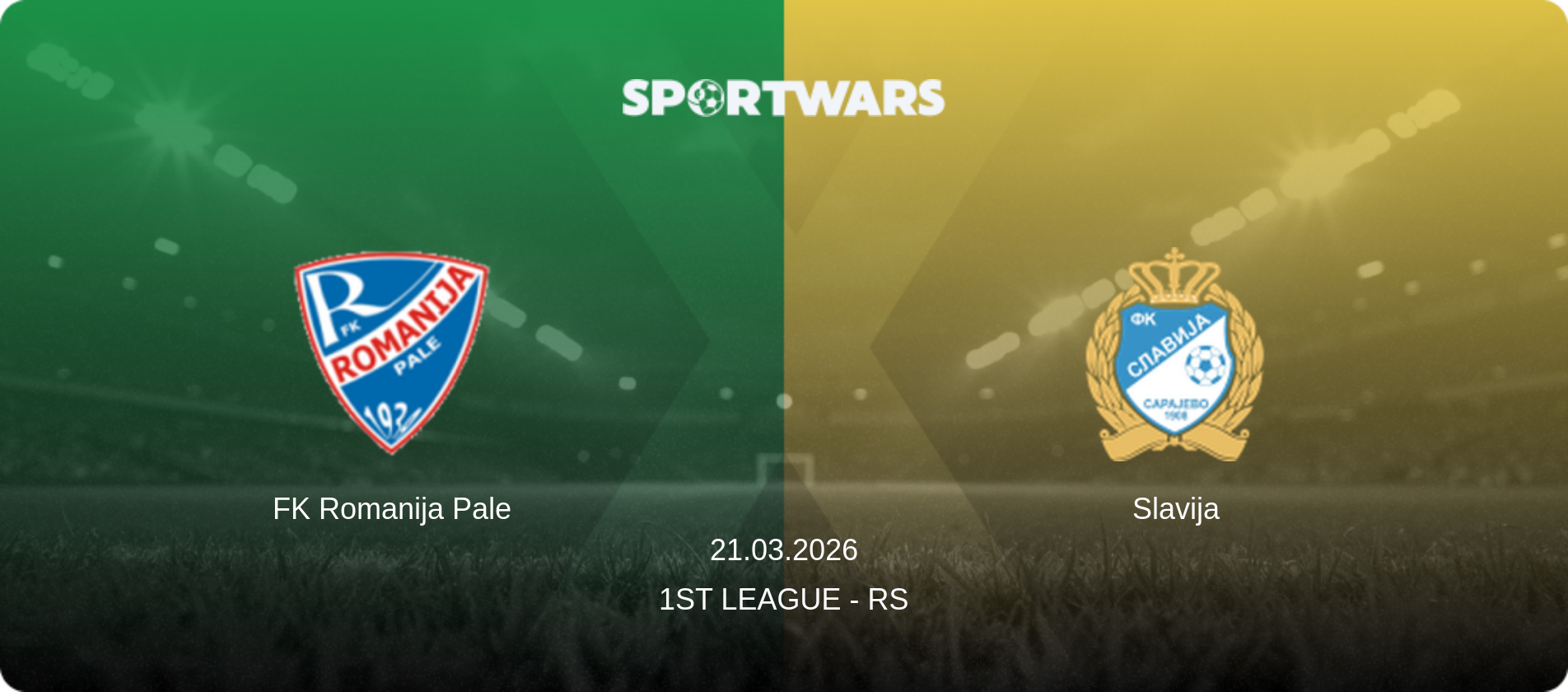 FK Romanija Pale — Slavija, 21.03.2026 — 1st League - RS (match preview)