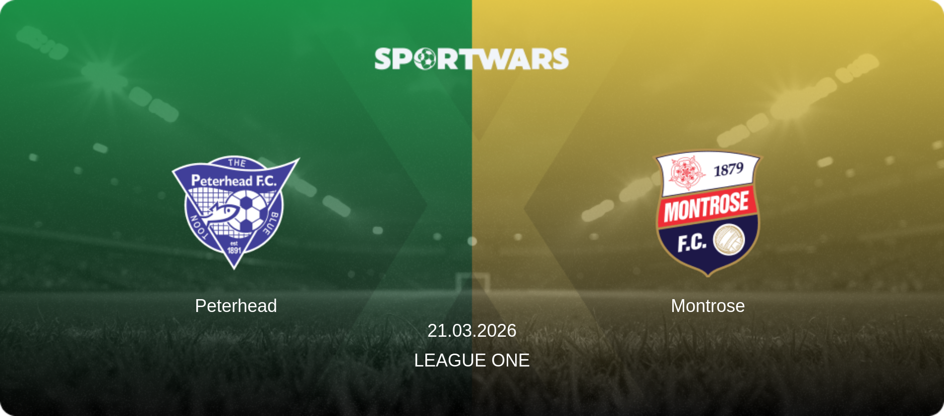 Peterhead — Montrose, 21.03.2026 — League One (match preview)