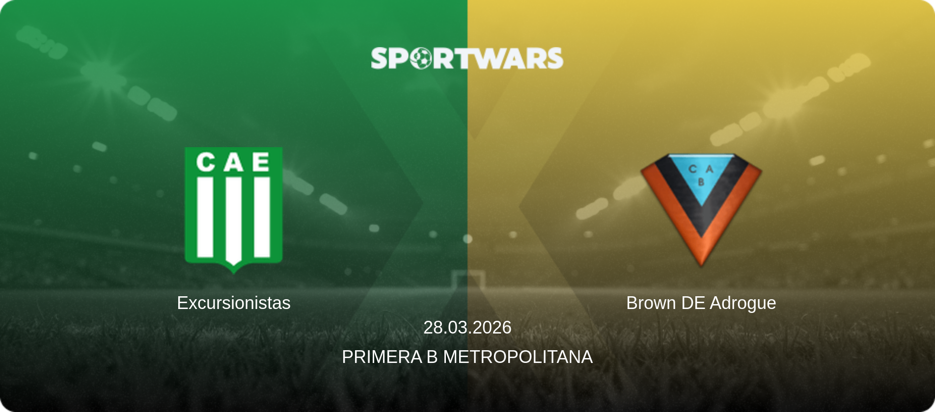 Excursionistas — Brown DE Adrogue, 28.03.2026 — Primera B Metropolitana (match preview)