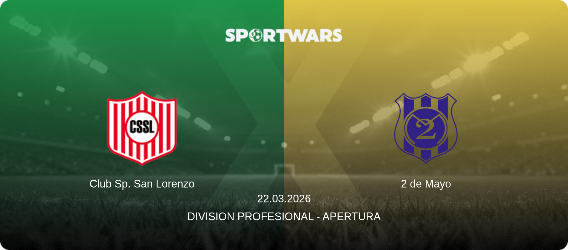 Club Sp. San Lorenzo — 2 de Mayo, 22.03.2026 — Division Profesional - Apertura (match preview)