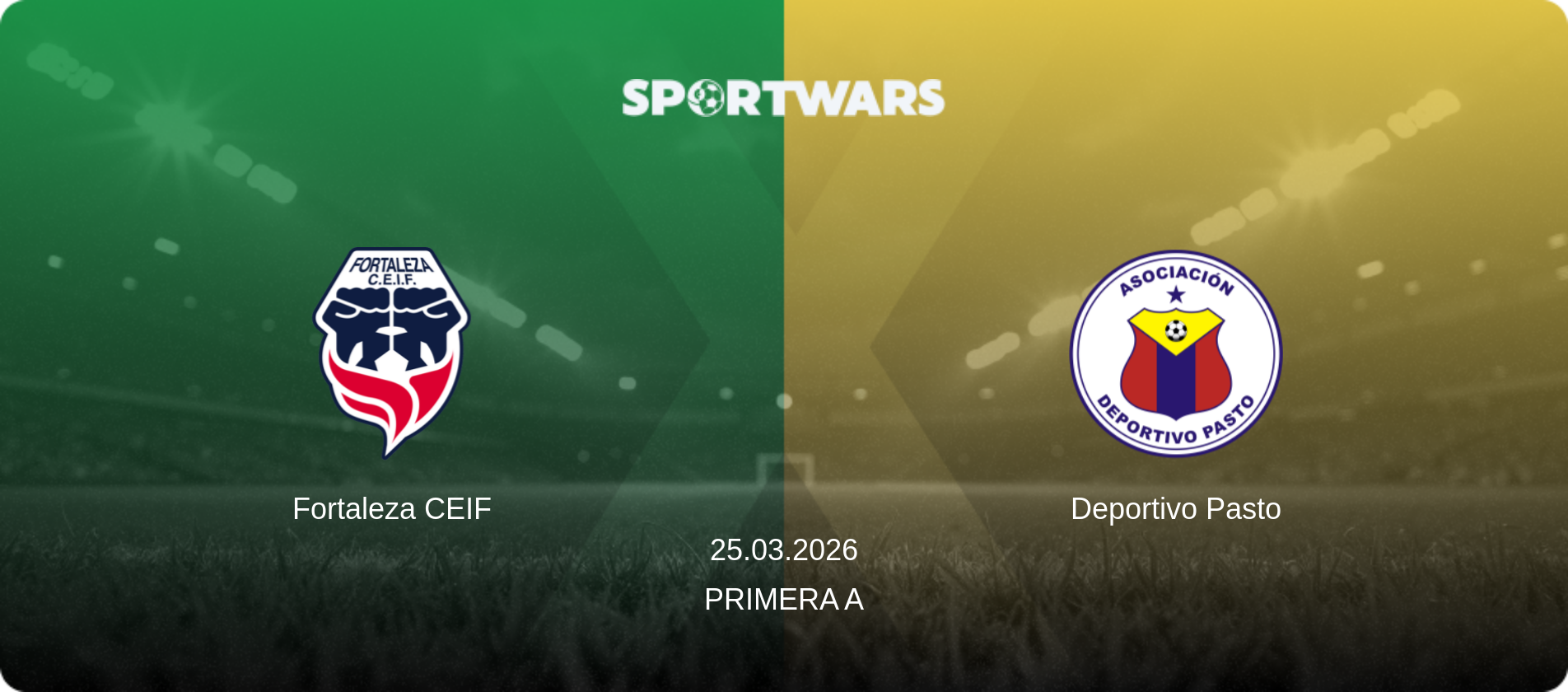 Fortaleza CEIF — Deportivo Pasto, 25.03.2026 — Primera A (match preview)