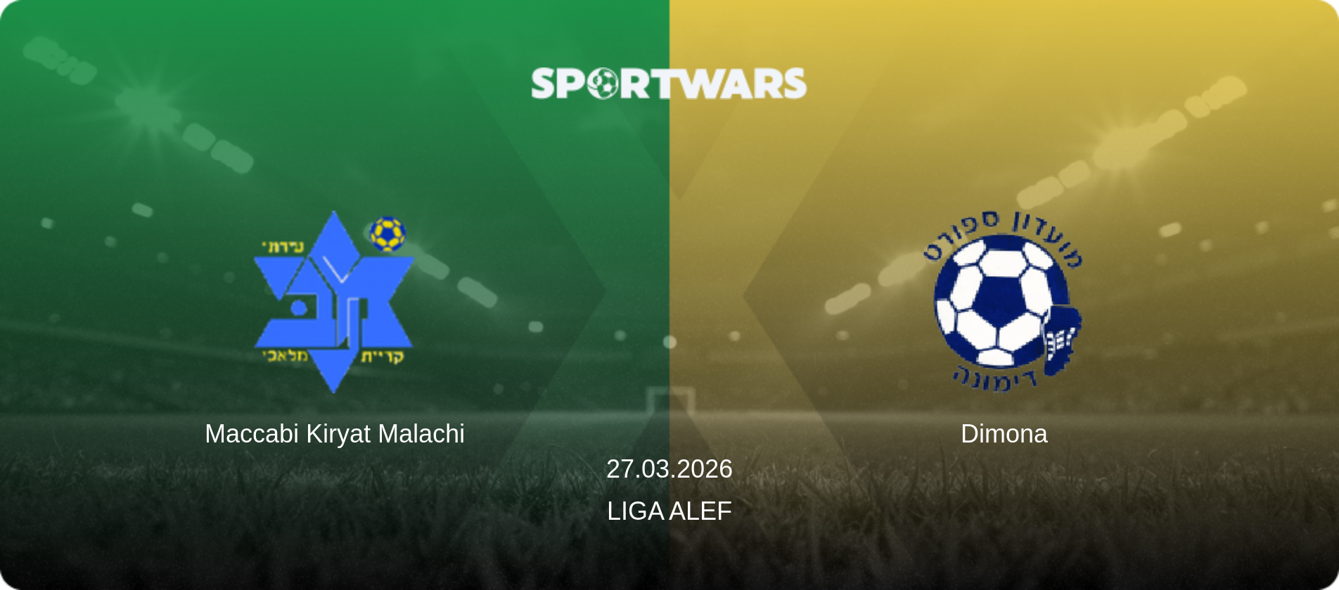 Maccabi Kiryat Malachi — Dimona, 27.03.2026 — Liga Alef (match preview)