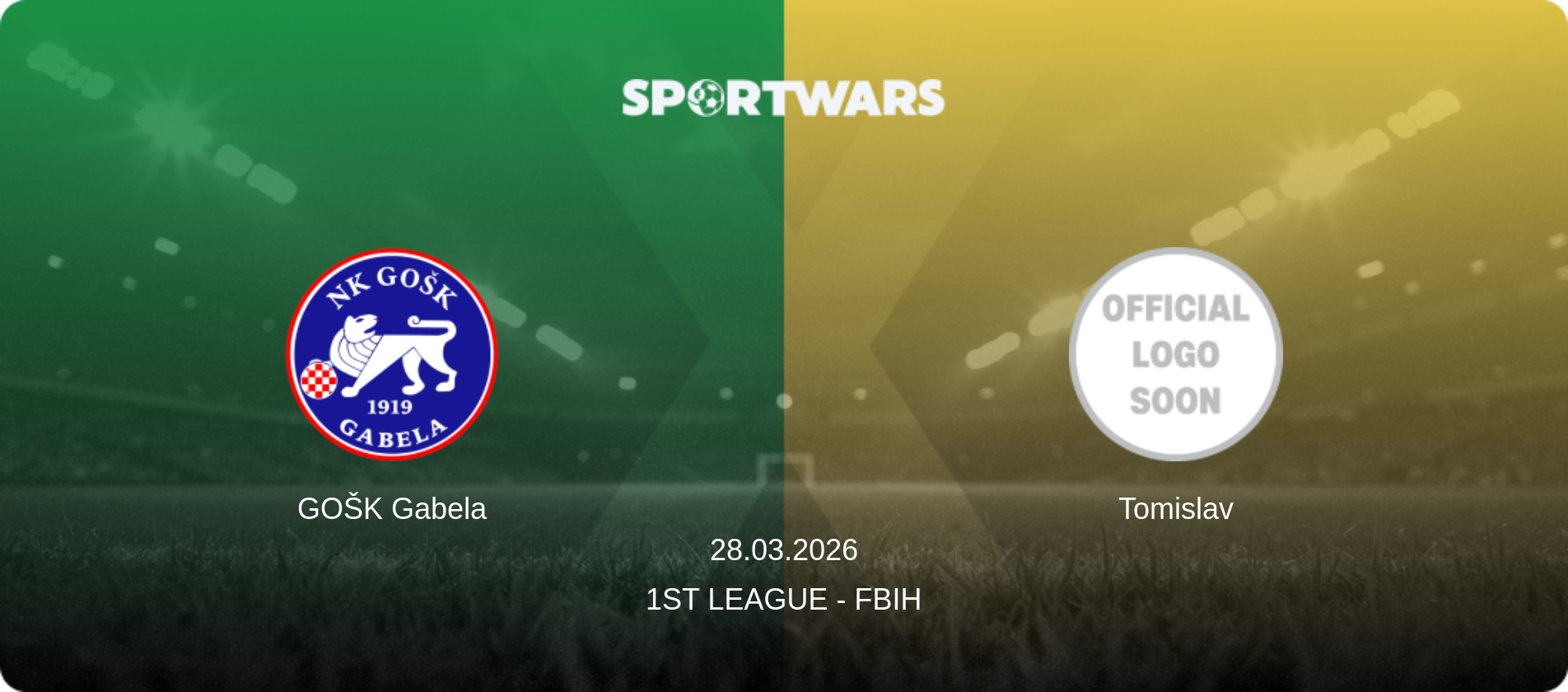 GOŠK Gabela — Tomislav, 28.03.2026 — 1st League - FBiH (match preview)