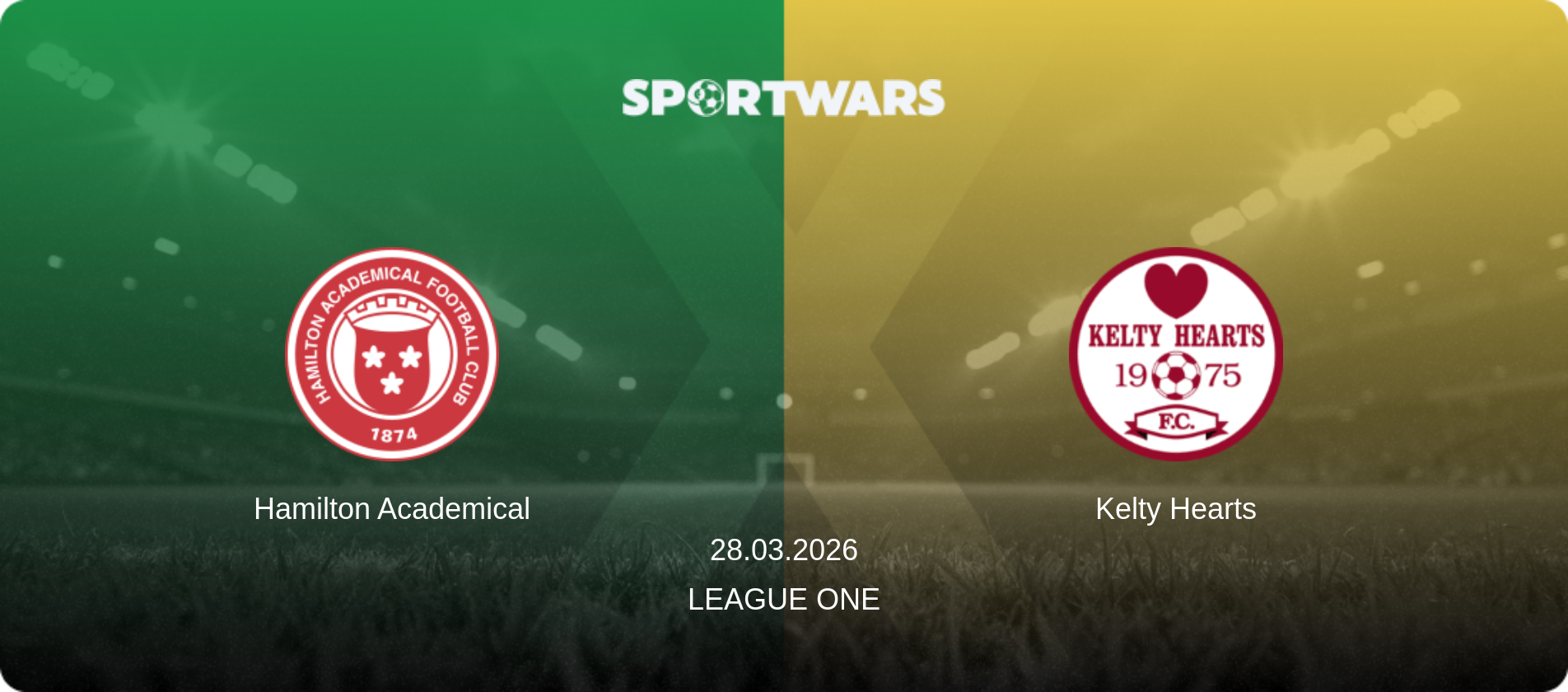 Hamilton Academical — Kelty Hearts, 28.03.2026 — League One (match preview)