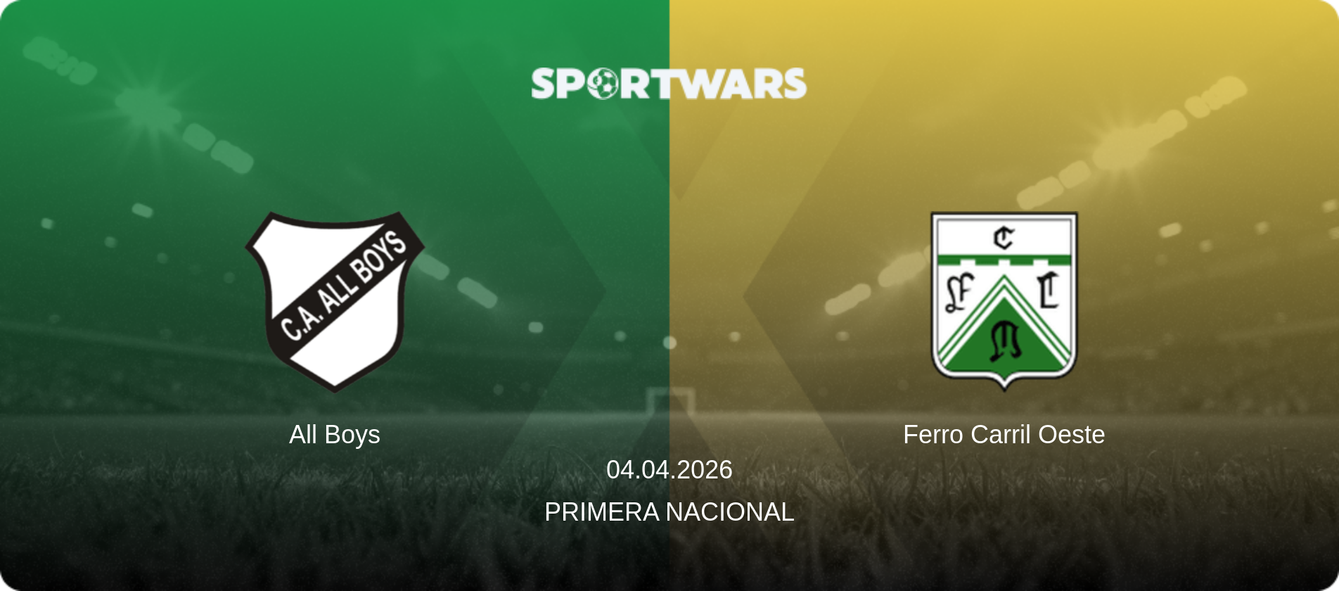 All Boys — Ferro Carril Oeste, 04.04.2026 — Primera Nacional (match preview)