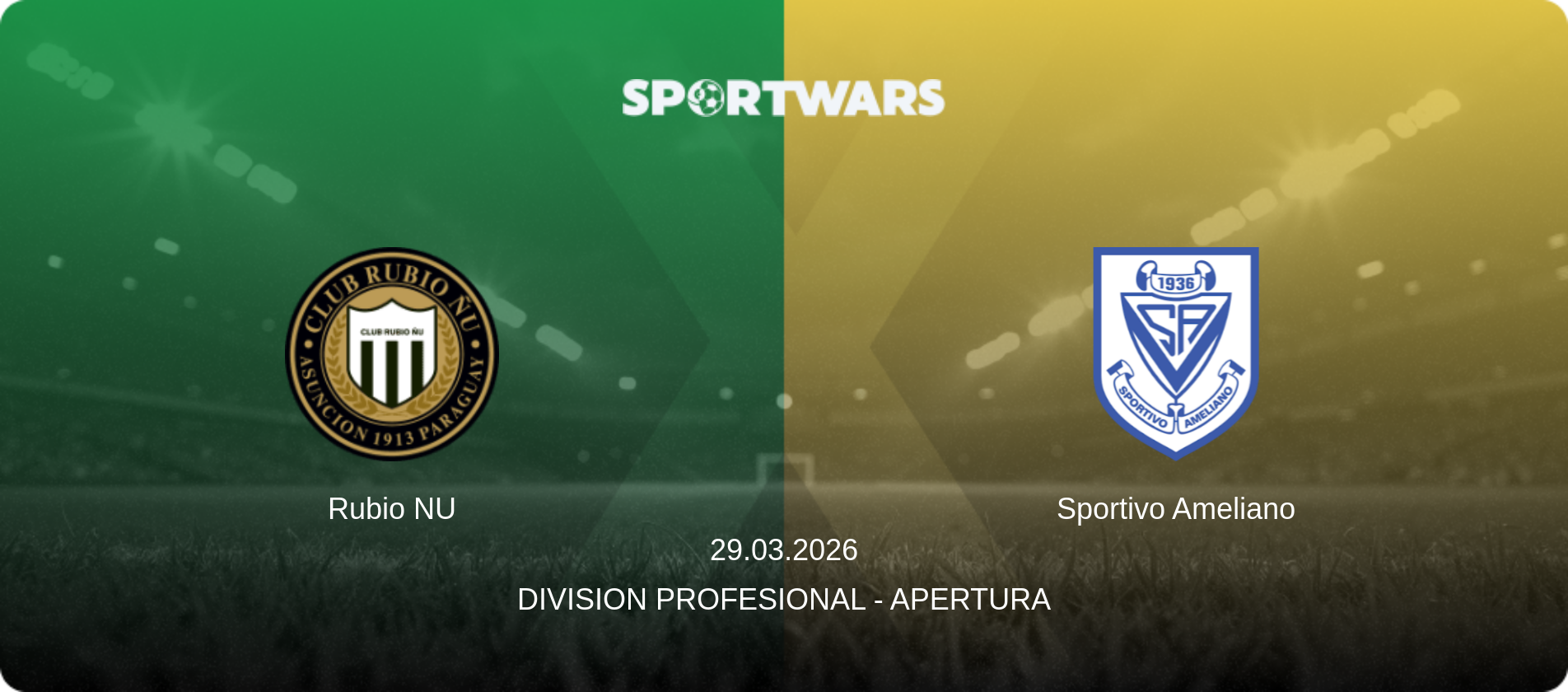Rubio NU — Sportivo Ameliano, 29.03.2026 — Division Profesional - Apertura (match preview)
