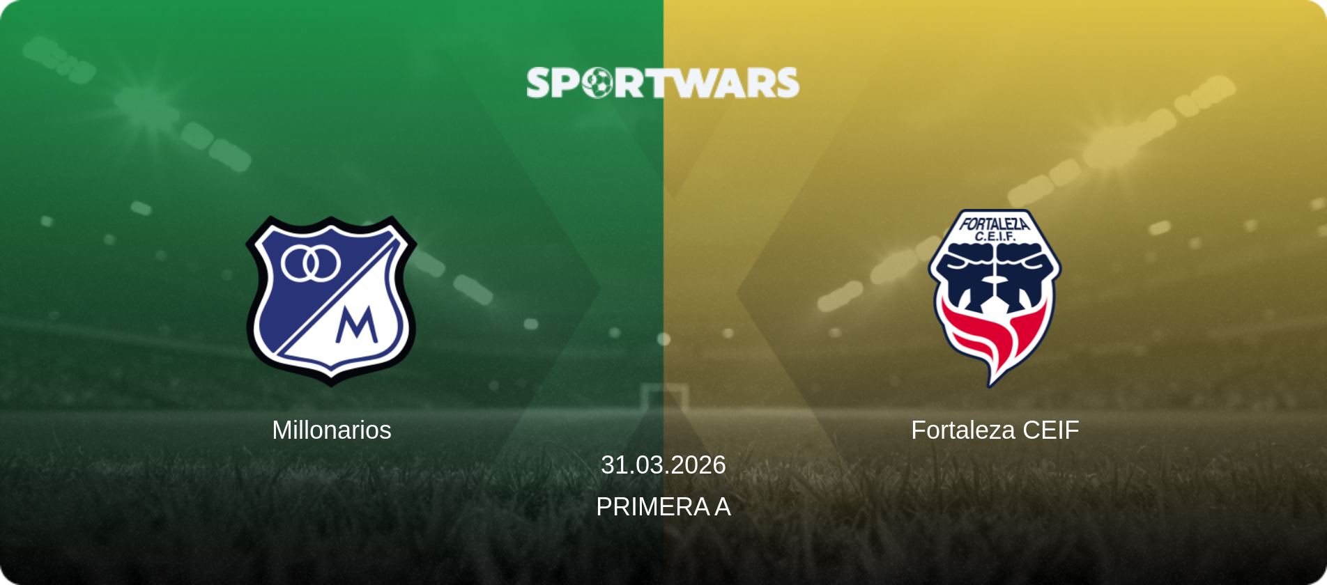 Millonarios — Fortaleza CEIF, 31.03.2026 — Primera A (match preview)