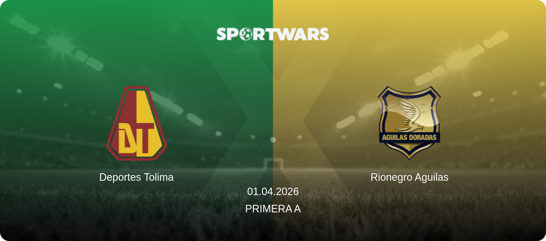 Deportes Tolima — Rionegro Aguilas, 01.04.2026 — Primera A (match preview)