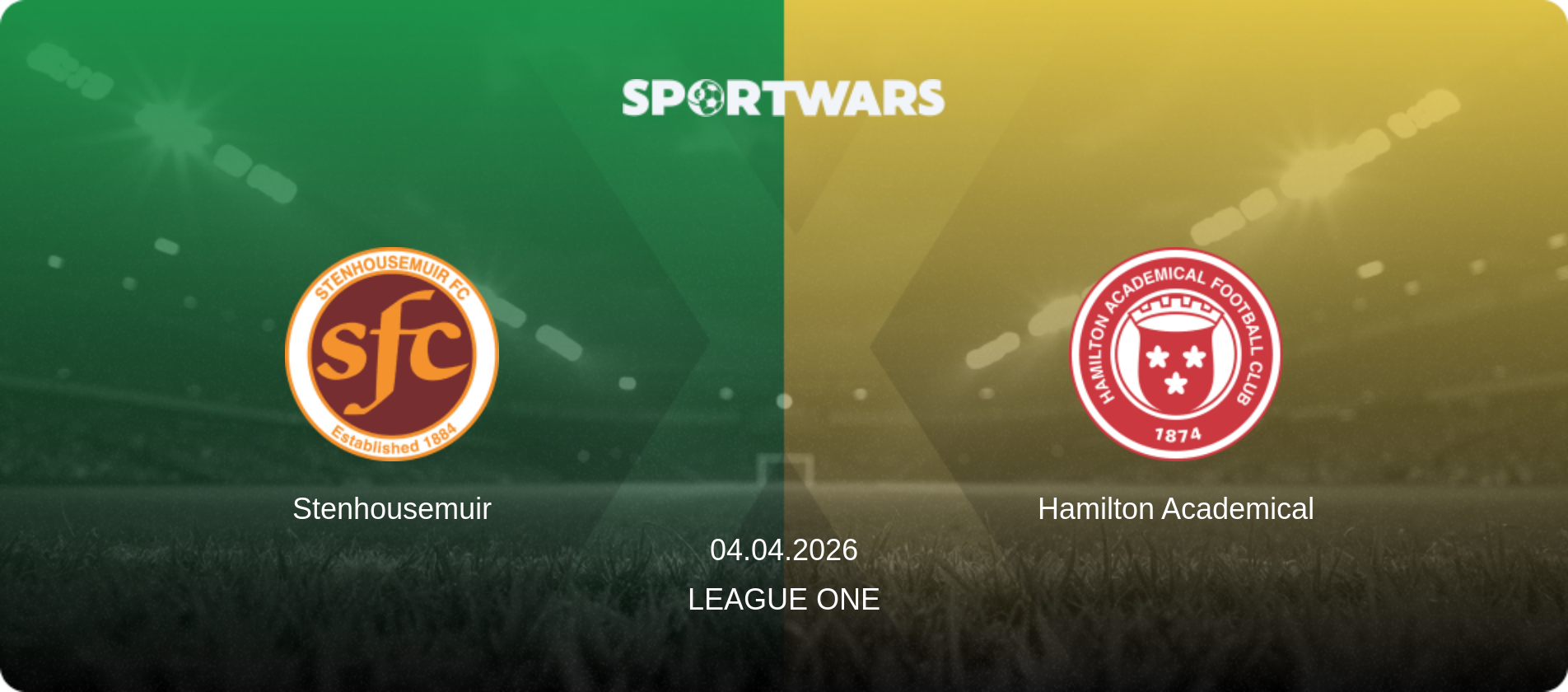 Stenhousemuir — Hamilton Academical, 04.04.2026 — League One (match preview)