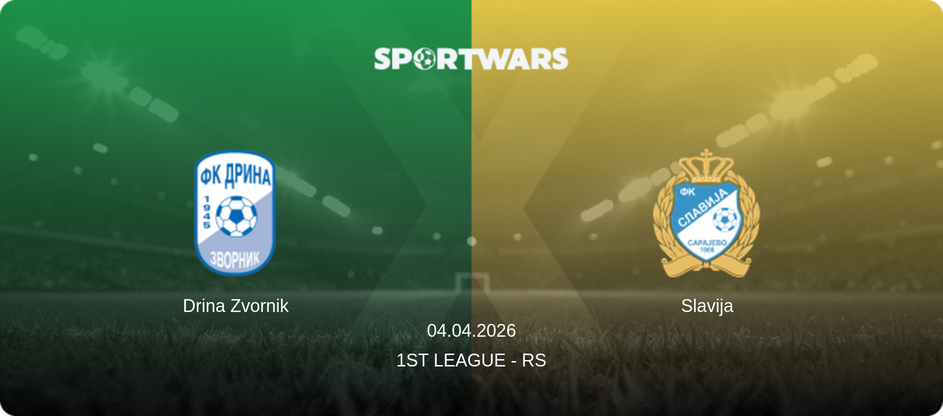 Drina Zvornik — Slavija, 04.04.2026 — 1st League - RS (match preview)