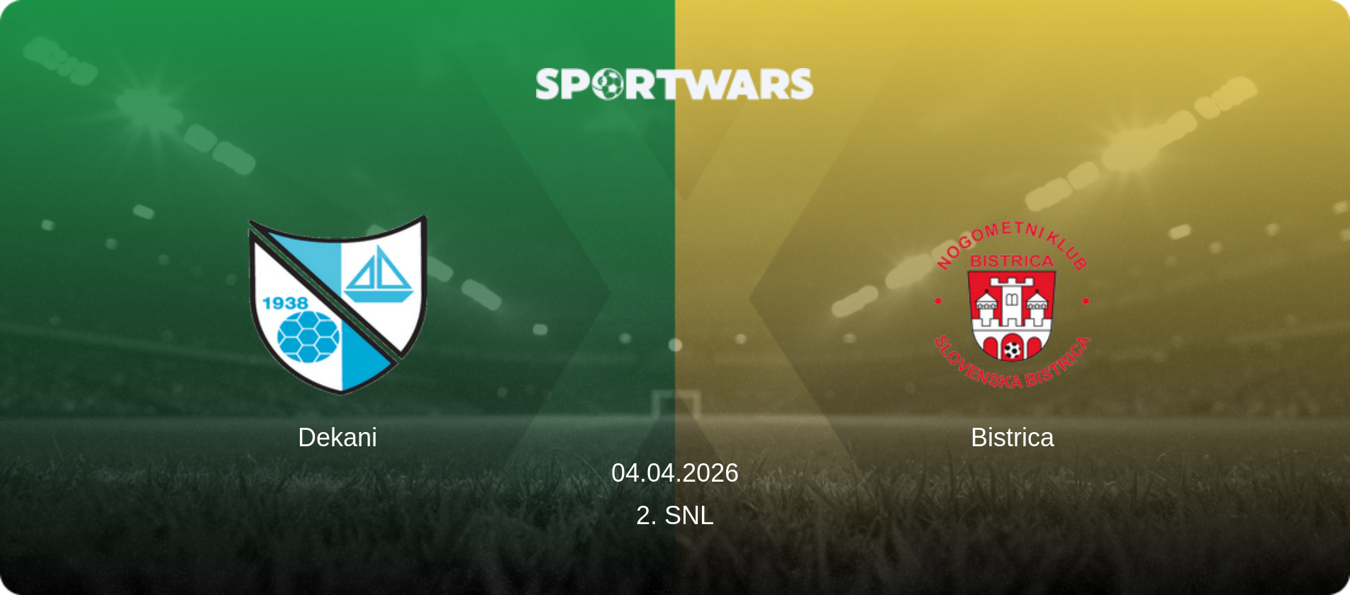 Dekani — Bistrica, 04.04.2026 — 2. SNL (match preview)