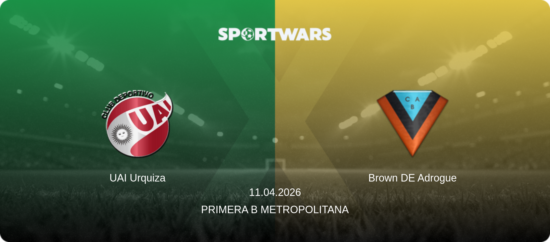 UAI Urquiza — Brown DE Adrogue, 11.04.2026 — Primera B Metropolitana (match preview)