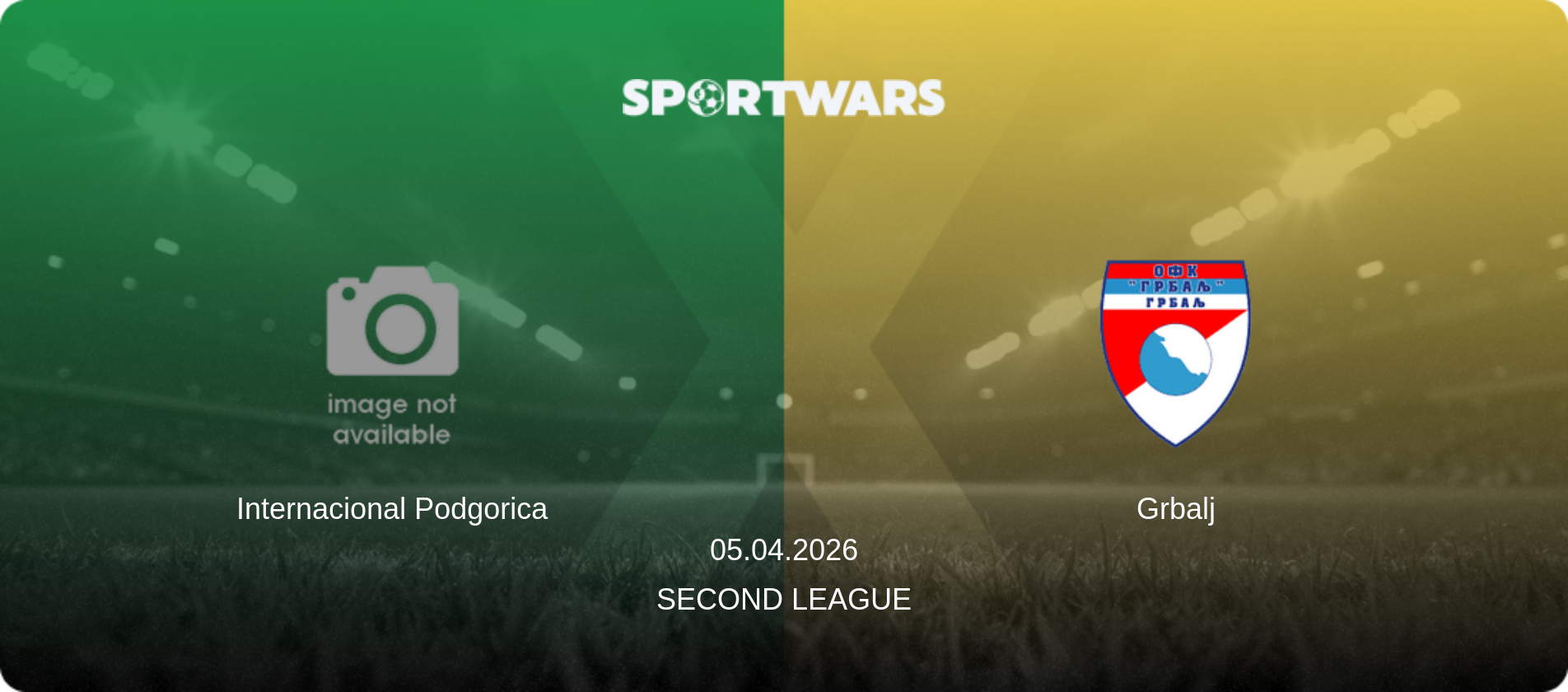 Internacional Podgorica — Grbalj, 05.04.2026 — Second League (match preview)