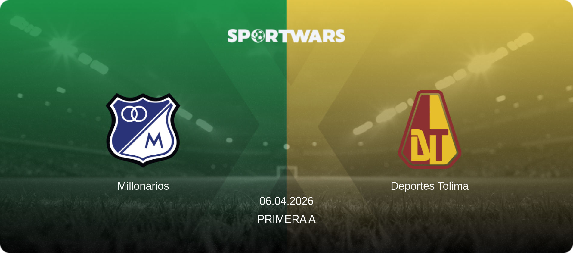 Millonarios — Deportes Tolima, 06.04.2026 — Primera A (match preview)