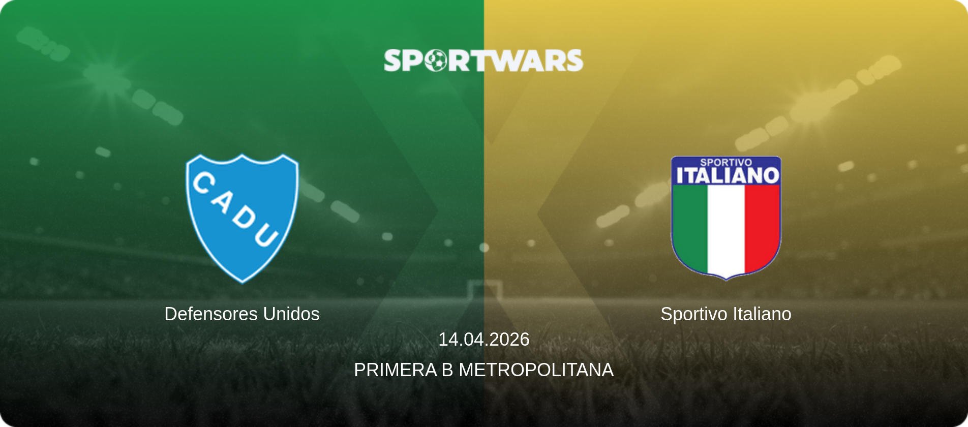 Defensores Unidos — Sportivo Italiano, 14.04.2026 — Primera B Metropolitana (match preview)