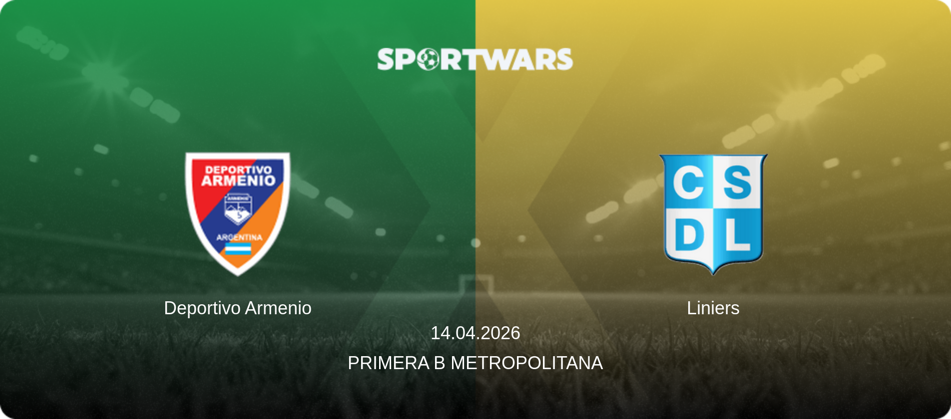 Deportivo Armenio — Liniers, 14.04.2026 — Primera B Metropolitana (match preview)