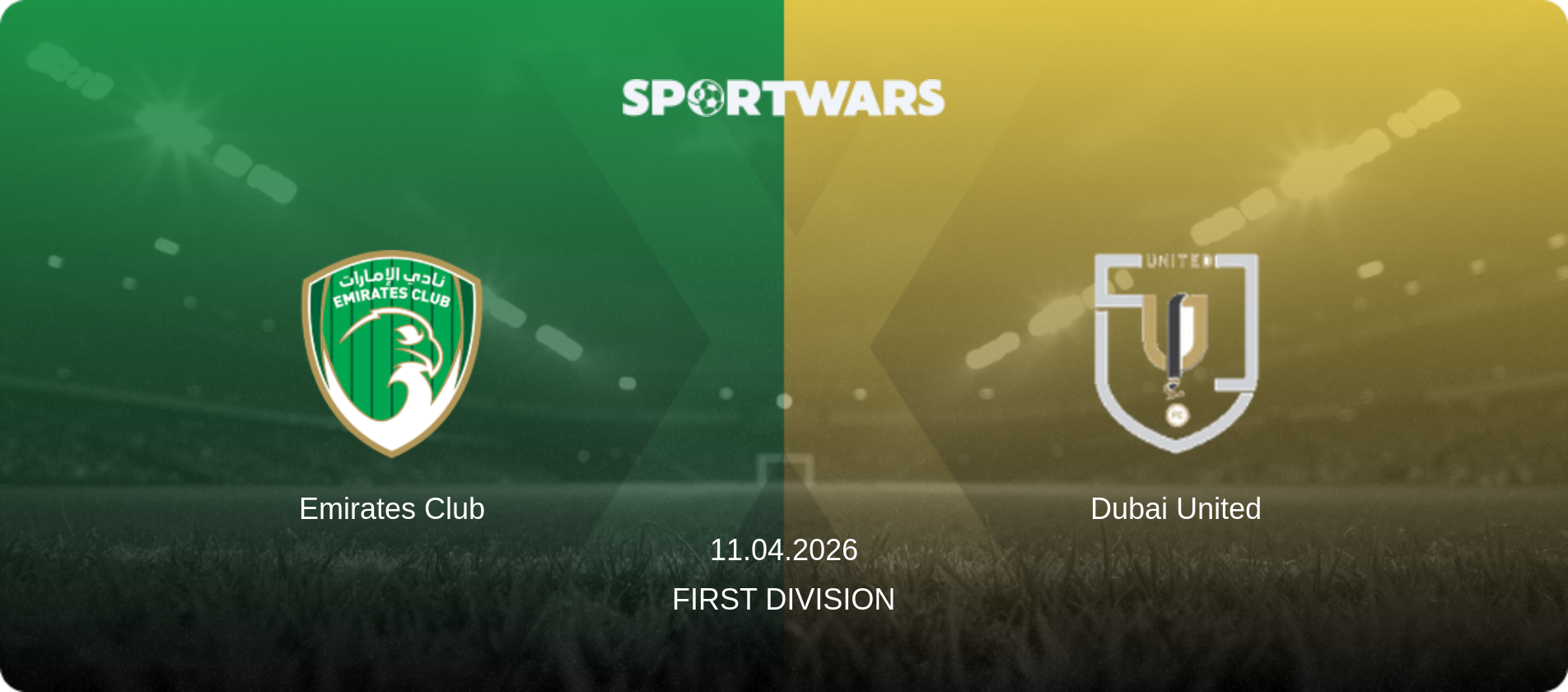 Emirates Club — Dubai United, 11.04.2026 — First Division (match preview)