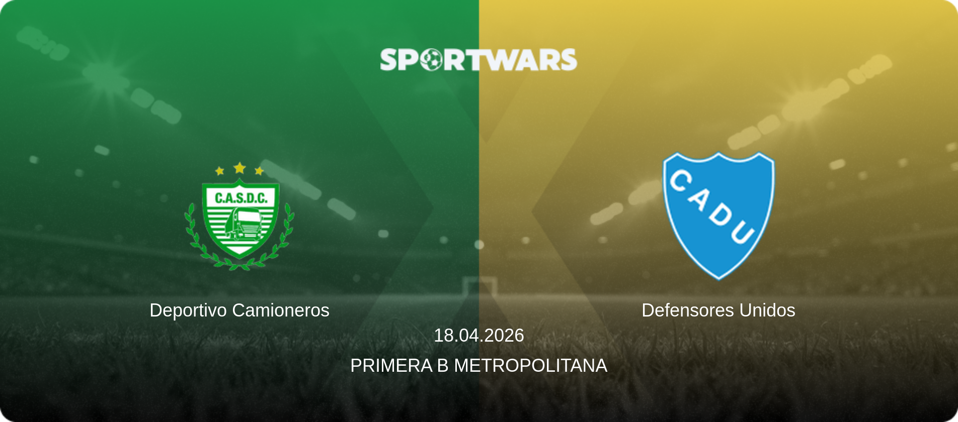Deportivo Camioneros — Defensores Unidos, 18.04.2026 — Primera B Metropolitana (match preview)