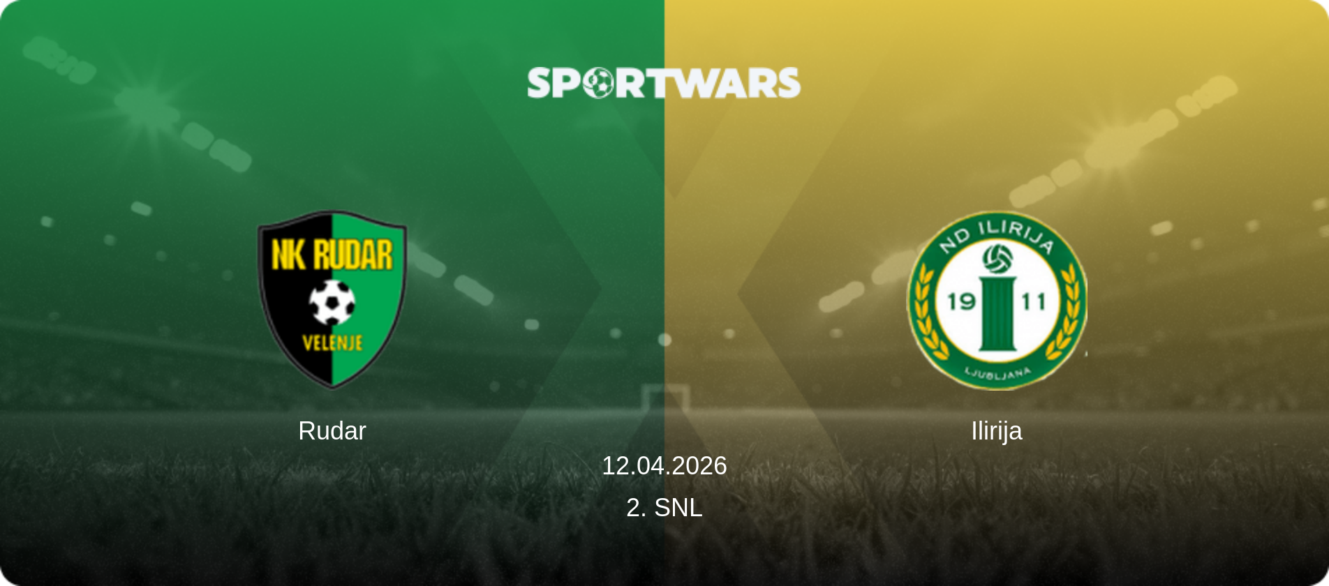 Rudar — Ilirija, 12.04.2026 — 2. SNL (match preview)