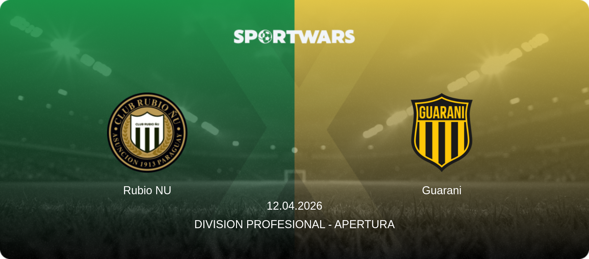 Rubio NU — Guarani, 12.04.2026 — Division Profesional - Apertura (match preview)