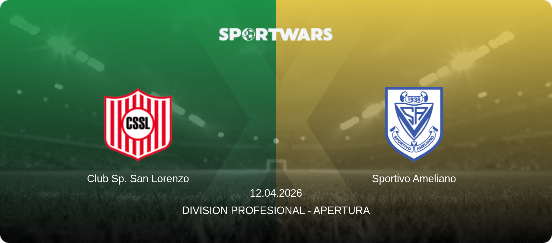 Club Sp. San Lorenzo — Sportivo Ameliano, 12.04.2026 — Division Profesional - Apertura (match preview)