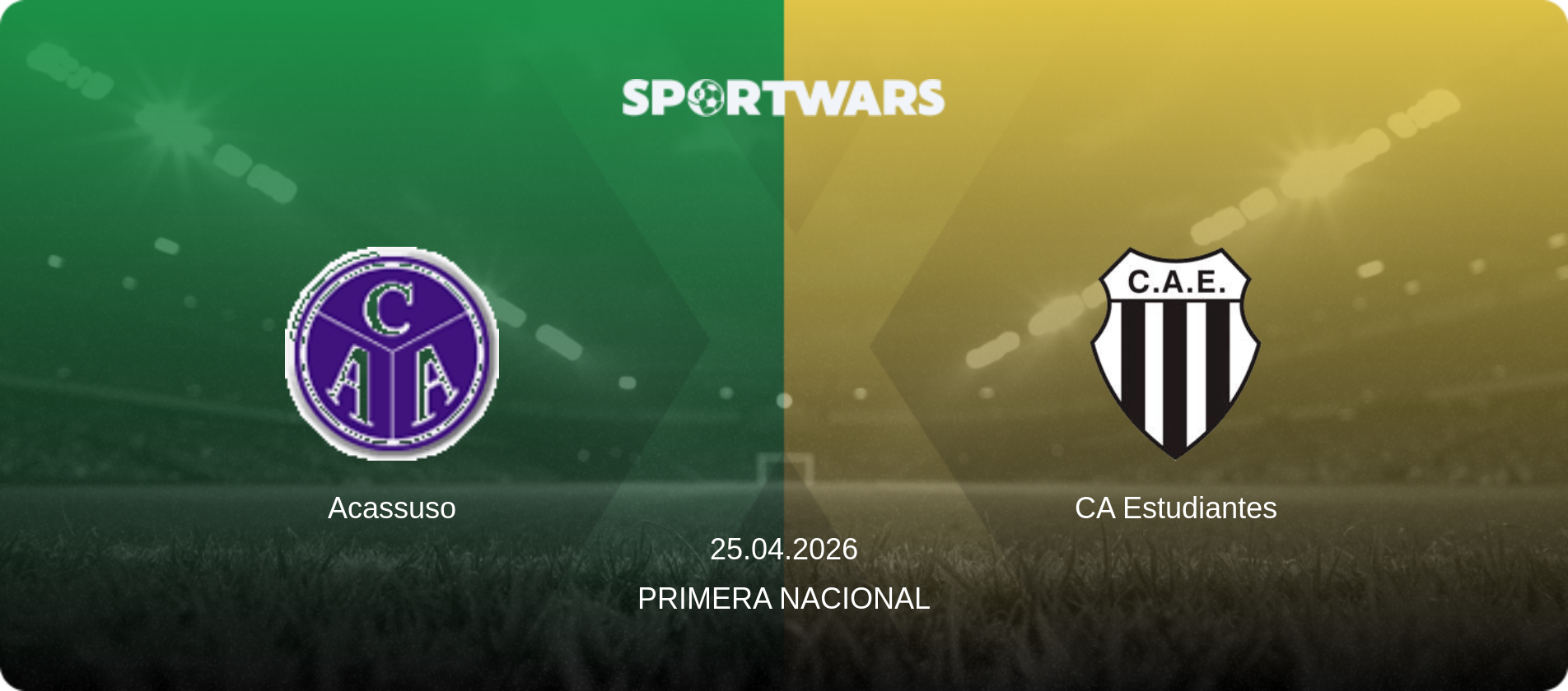 Acassuso — CA Estudiantes, 25.04.2026 — Primera Nacional (match preview)